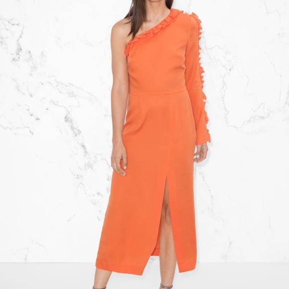 & Other Stories Dresses Other Stories Oneshoulder Orange Dress Nwt